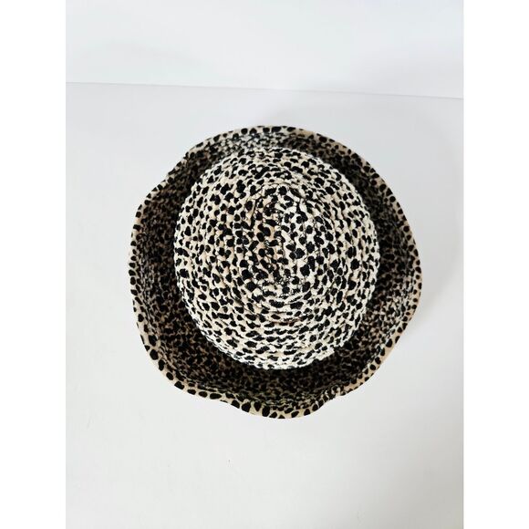 Vintage Betmar New York Velour Fuzzy Cheetah Spotted Print Bucket Cloche Hat main image 9